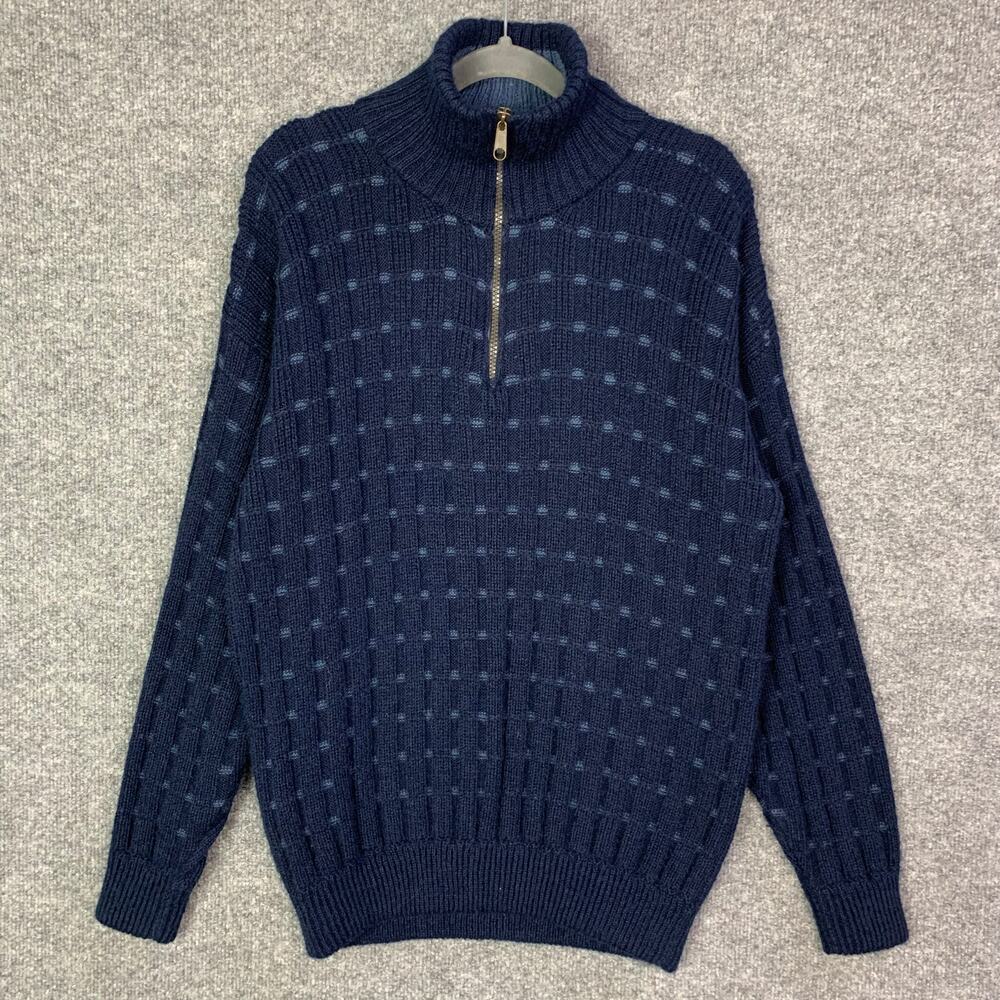 Vinatge Arte Inka‑Berfass Alpaca Quarter Zip Turtleneck Sweater Size M women - Picture 1 of 8